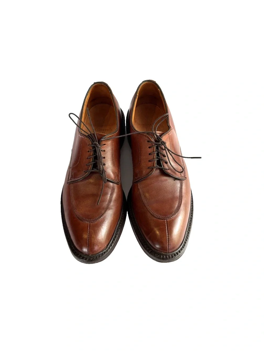 Allen Edmonds Walton Brown Leather Split Toe Oxford Dress Shoes Men Size 10 B